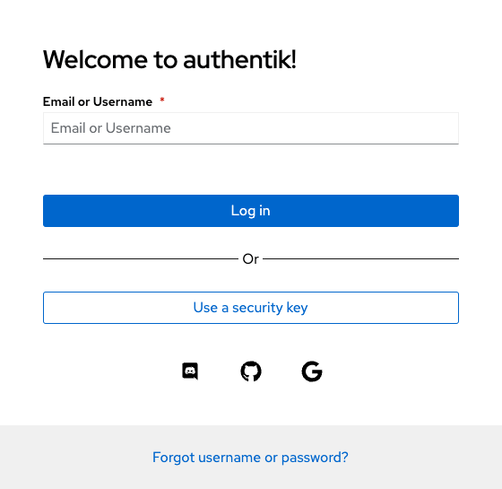 authentik login